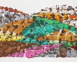 Autuno Route De Saligny 1990 Pommes De Terre Peintes Auge Bois Clous 85X118X15 Cm