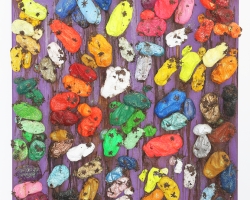 Papas N10 2010 Polychromes De Pommes De Terre Auge Bois Clous175X153X30 Cm
