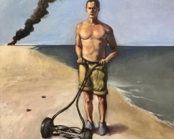 Tending The Beach 61x61cm