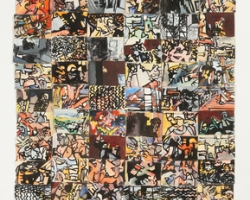 Sans Titre 1979 Tech Mixte Sur Papiers Préparés Et Asemblés 43X120 Cm
