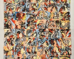Sans Titre 1985 Tech Mixte Sur Papiers Préparés Et Assemblés 48X76 Cm