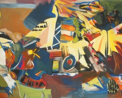 Sans Titre  Tempera Sur Papiers Préparés Et Assemblés. 90X160 Cm 1982